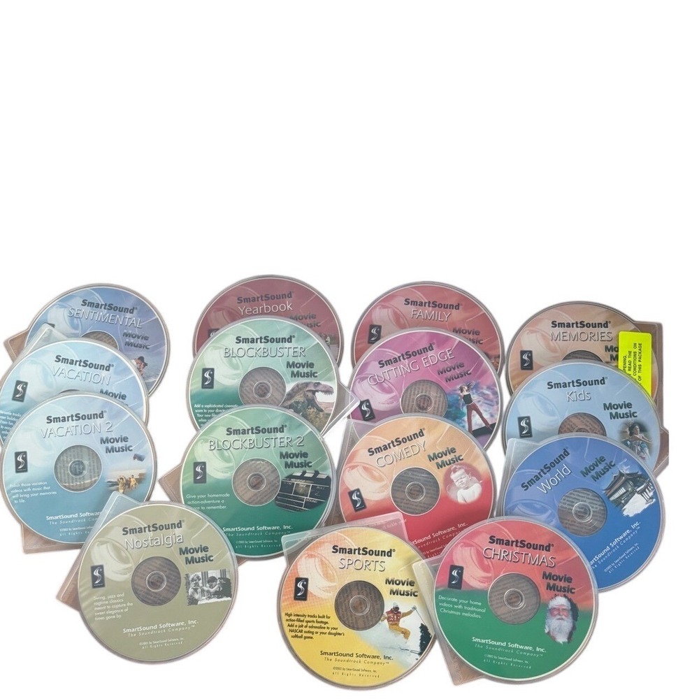 SmartSound‎ Movie Music CD Lot Film Video Production Background Scores